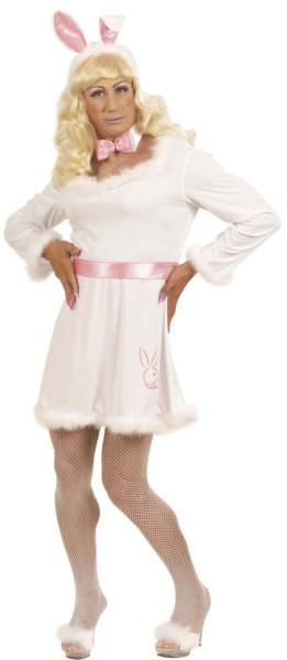 White drag queen bunny costume