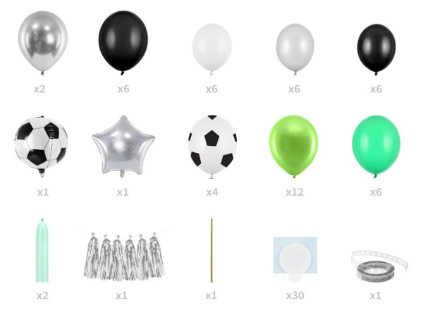 Kit de guirnalda de globos de estrellas de fútbol