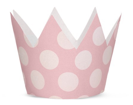 4 One Star party crowns pink 10cm 3