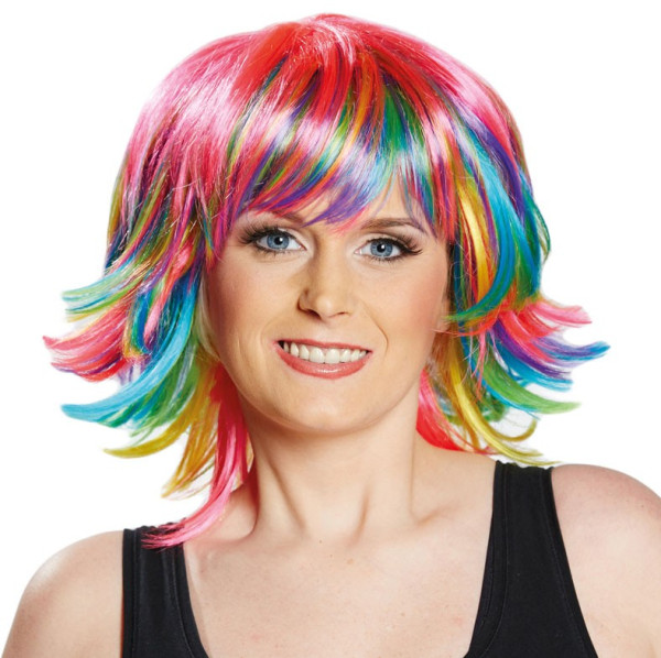 Rainbow party wig for women