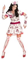 Preview: Bloody zombie nurse costume for women