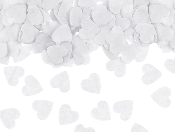 Witte hartjes confetti 15g