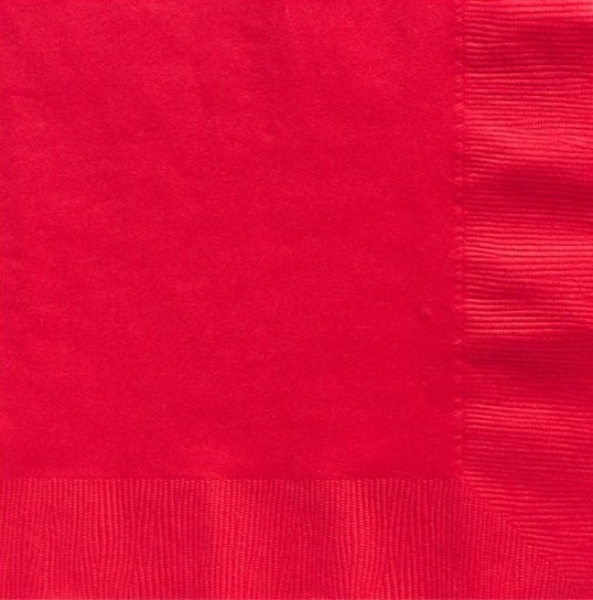 20 serviettes rouges Bâle 33cm