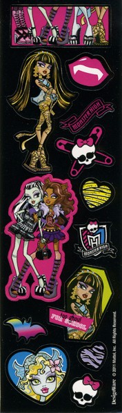 Monster High 2 Sticker Set Für Geschenktüten 8 Bögen