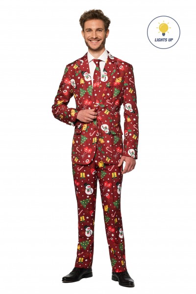 Blazer Suitmeister Icone rosse di Natale illuminate