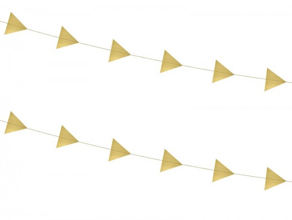 2 garlands with golden triangles 180cm 3