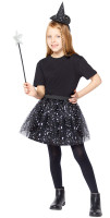 Preview: Sparkling witch costume set for girls
