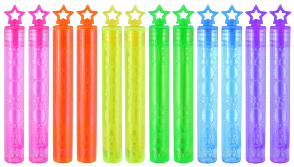 12 pompas de jabón estrellas de colores 4ml