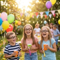 Vorschau: Nerdbrille rund schwarz für Kinder – Streber & Zauberer Kostüm