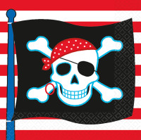 16 piratfestservietter rædsel ved havet