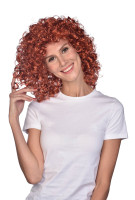 Widok: Czerwono-brązowa peruka z kręconymi włosami Riley