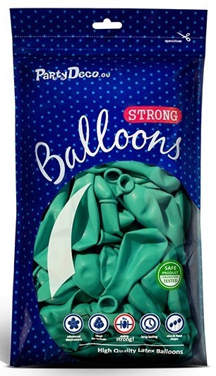 100 Partystar balloons aquamarine 30cm 2