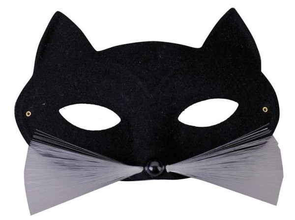 Máscara de gato dominó negro