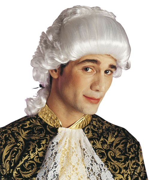 Barokowa peruka Bastien w kolorze białym