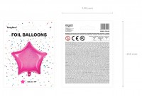 Vorschau: Transparenter Sternballon pink 48cm