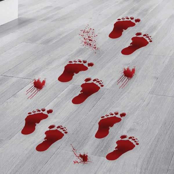 Adesivi per pavimenti-impronte di sangue