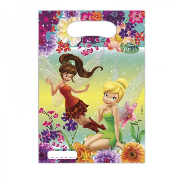 6 Tinkerbell Magical Spell gift bags 16 x 23cm