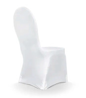 Elastyczny pokrowiec na każde krzesło w kolorze białym 200g