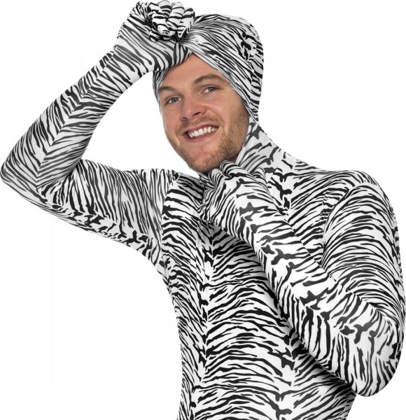 Zebra pattern morphsuit full body suit 5