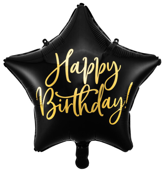 Balon foliowy urodzinowy w kolorze czarnym matowym 40cm
