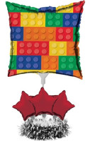 Kolorowy zestaw dekoracji balonu bloku konstrukcyjnego