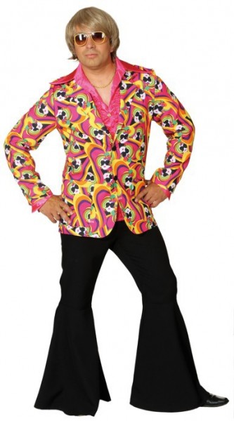Costume de fête coloré des années 70 pour homme