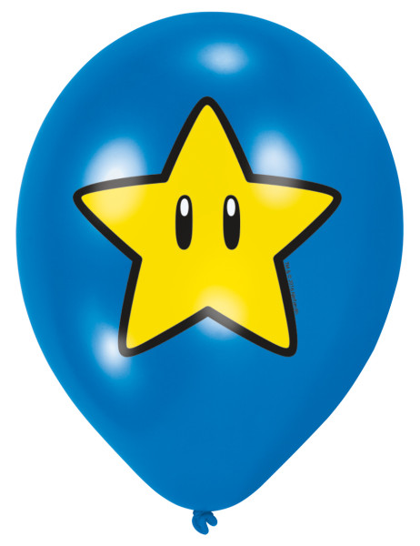 6 Super Mario Items Luftballon 27,5 cm