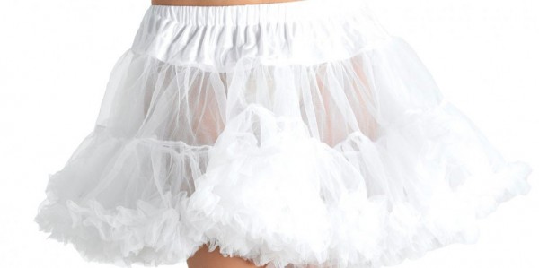 Audrey Petticoat Plus størrelse i hvid