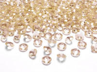 100 spredte dekorative diamanter, orange, 1,2 cm