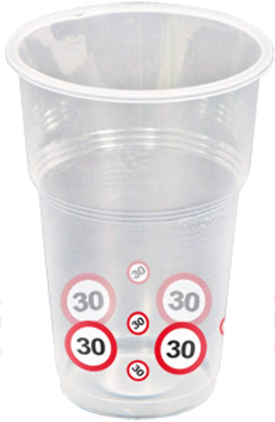 10 traffic sign 30 cups 350ml