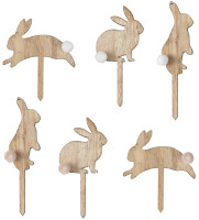 Widok: 6 drewnianych papilotek na babeczki Easter Dream