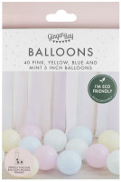 Preview: 40 eco latex balloons dream in pastel