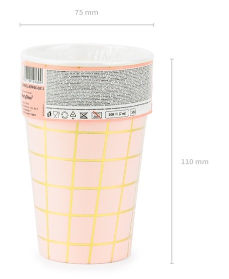6 Pure Elegance paper cups 200ml 2