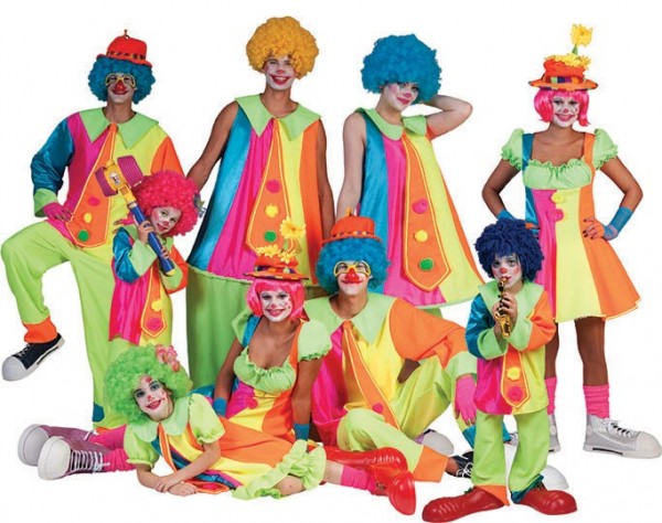 Kostium klauna z szerokimi kałużami dla kobiet