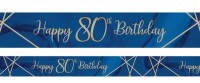 Luxurious 80th Birthday Banner 2,74m