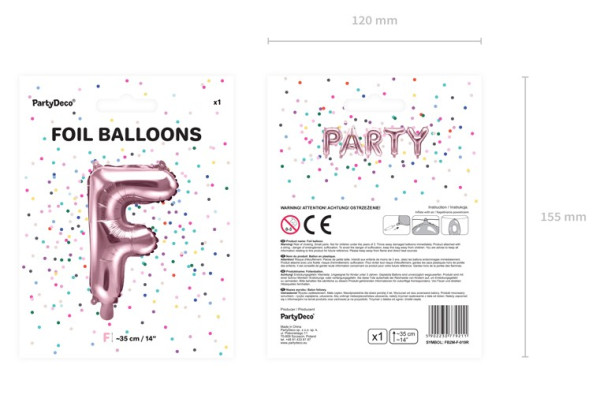 Folienballon F roségold 35cm 5