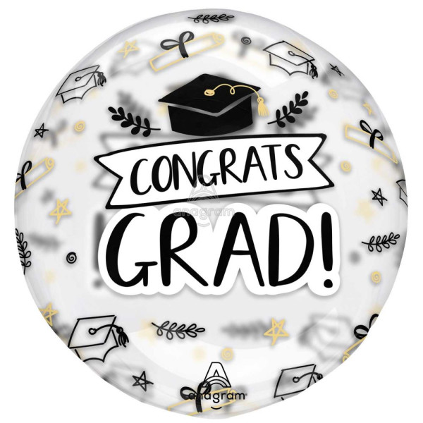 Tillykke Grad Round Balloon