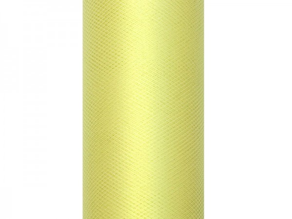 Tulle fabric Luna lemon yellow 9m x 15cm