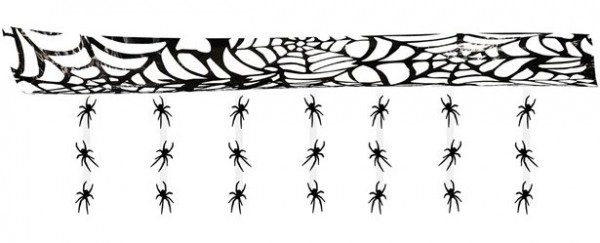 Griezelige spinnen hangende decoratie 3m