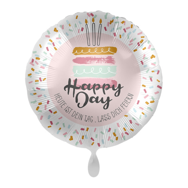 Heliumballon in der Box Happy Day Cake 2