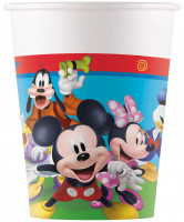 8 tazze di plastica per feste party di Mickey Mouse da 200ml
