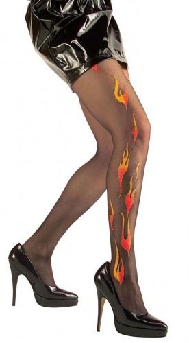 Firelady tights with glitter