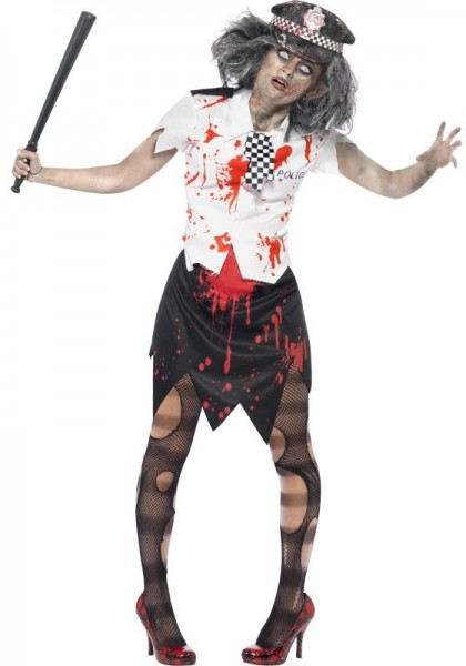 Polizeifrau Zombie Kostüm