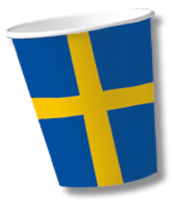 10 Sweden paper cups Lund 200ml