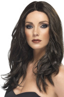 Modern party wig in brown
