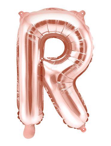 Ballon aluminium R or rose 35cm