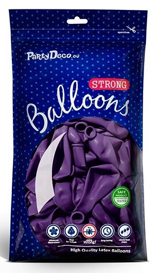 20 Partystar metallic Ballons lila 23cm 2