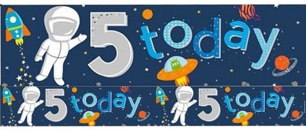Five Today space foil banner 2.6m
