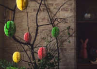 Preview: Honeycomb ball Easter egg green 12cm