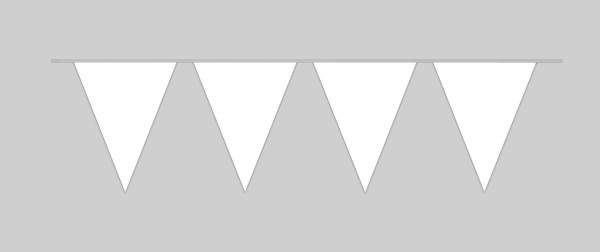 Guirnalda de banderines blancos 10m